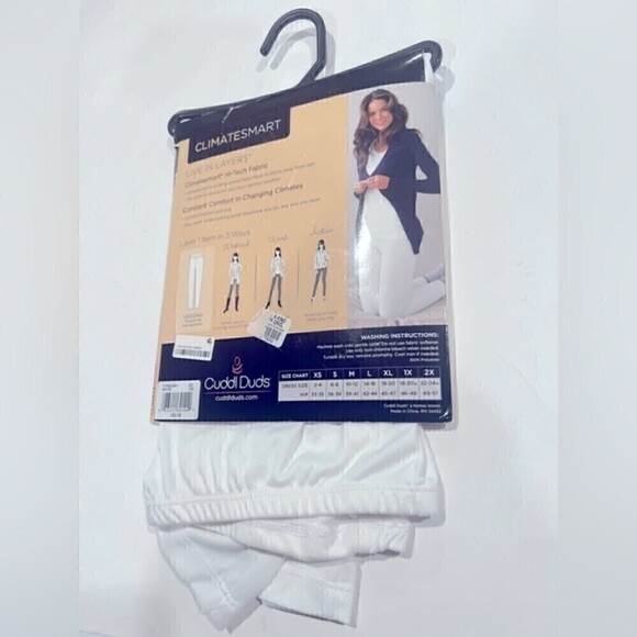 New CUDDL DUDS Climatesmart Leggings extra small in white pants XS - Picture 5 of 6